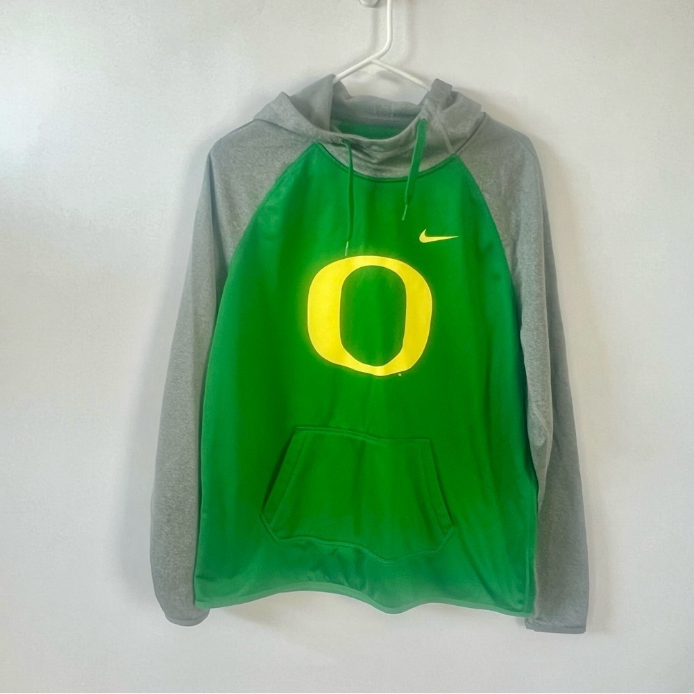 Nike University of Oregon Therma Fit raglan Sleeve Fleece Lined Sweatshirt Sz L